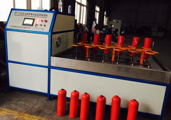 Fire extinguisher cylinder pressure test machine