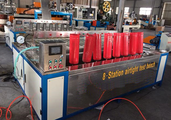 Fire extinguisher cylinder leak test machine