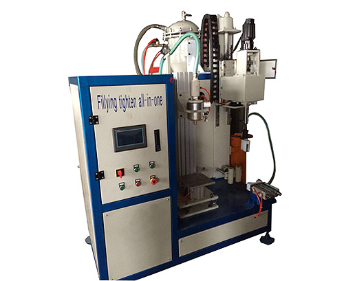 Automatic fire extinguisher filling and assembling machine